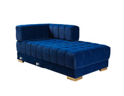 Ariana Blue Velvet Double Chaise Sectional - DMV FurnitureSectional