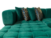 Ariana Green Velvet Double Chaise Sectional [ETA: 3/10] - ARIANAGREEN-SEC