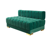 Ariana Green Velvet Double Chaise Sectional [ETA: 3/10] - ARIANAGREEN-SEC