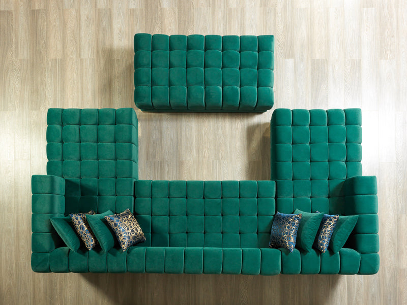 Ariana Green Velvet Double Chaise Sectional [ETA: 3/10] - ARIANAGREEN-SEC