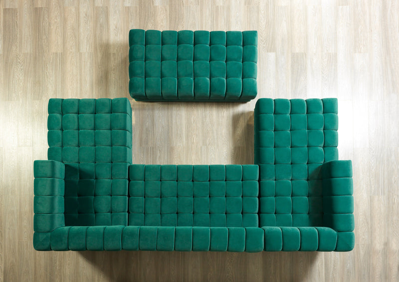 Ariana Green Velvet Double Chaise Sectional [ETA: 3/10] - ARIANAGREEN-SEC