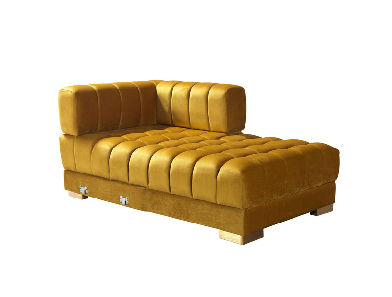 Ariana Mustard Velvet Double Chaise Sectional - DMV FurnitureSectional