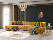 Ariana Mustard Velvet Double Chaise Sectional - DMV FurnitureSectional