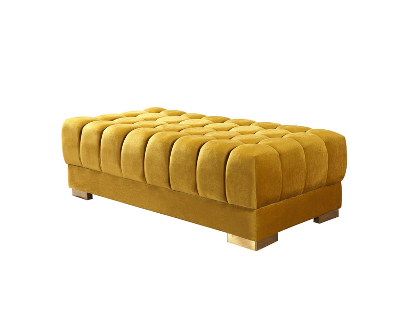 Ariana Mustard Velvet Double Chaise Sectional - DMV FurnitureSectional
