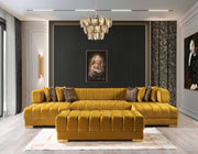 Ariana Mustard Velvet Double Chaise Sectional - DMV FurnitureSectional