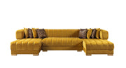Ariana Mustard Velvet Double Chaise Sectional - DMV FurnitureSectional
