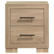 Arielle 2-drawer Bedroom Nightstand with Casters Light Oak - 223112