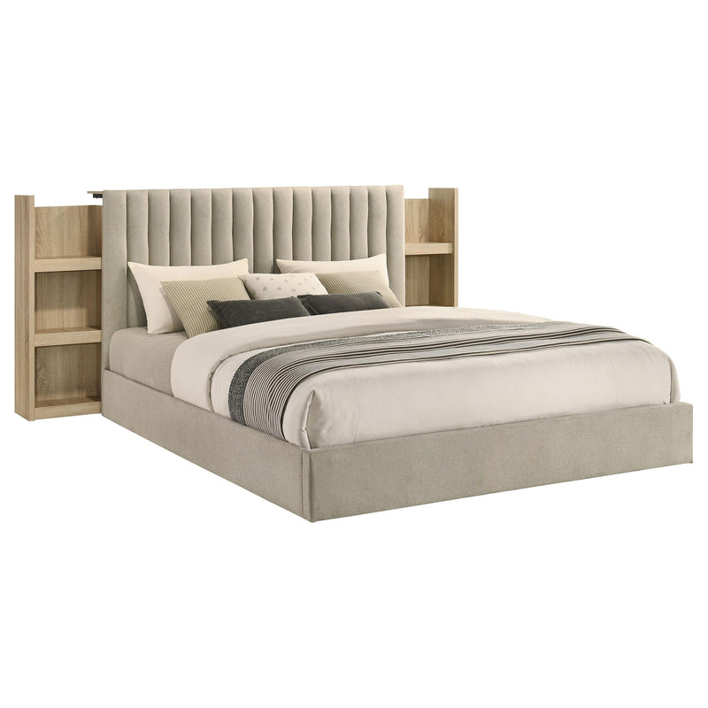 Arielle 4-piece Eastern King Bedroom Set Light Oak - 223111KE-S4