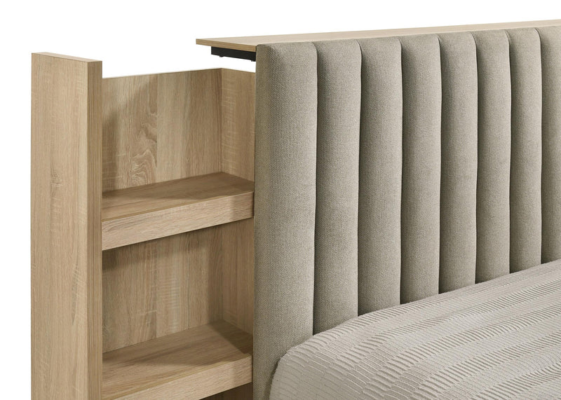 Arielle 4-piece Queen Bedroom Set Light Oak - 223111Q-S4