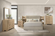 Arielle 5-piece Eastern King Bedroom Set Light Oak - 223111KE-S5