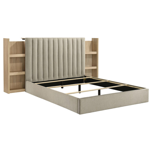 Arielle Queen Bookcase Panel Storage Bed Light Oak - 223111Q