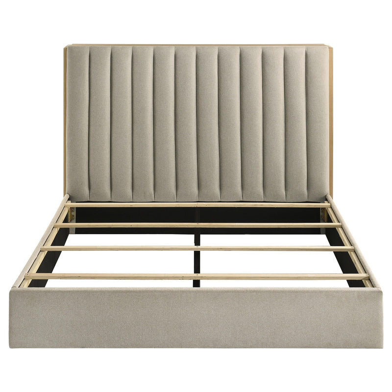 Arielle Queen Bookcase Panel Storage Bed Light Oak - 223111Q