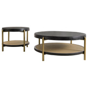 Arini 2-piece Round Coffee and End Table Set Black - 706198-S2