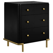 Arini 3-drawer Nightstand Black - 224332