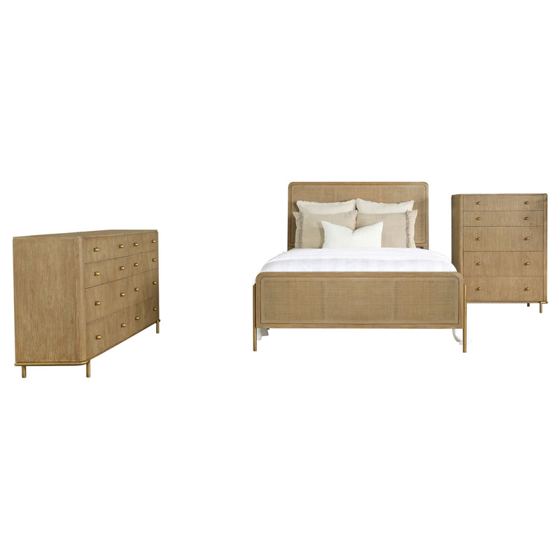 Arini 3-piece Queen Bedroom Set Sand Wash and Natural Cane - 224300Q-S335