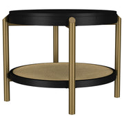 Arini 3-piece Round Coffee and End Table Set Black - 706198-S3