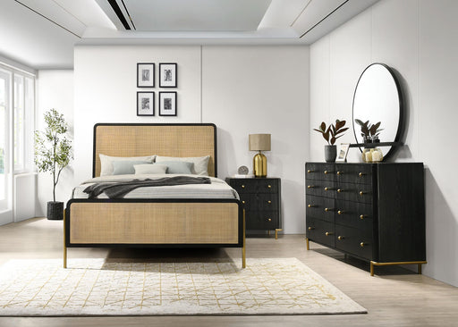 Arini 4-piece Queen Bedroom Set Black and Natural - 224330Q-S4