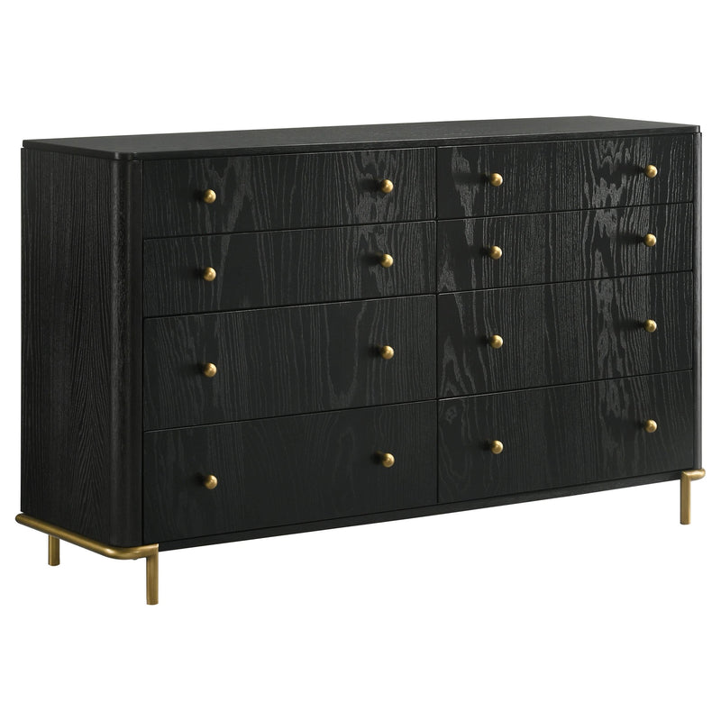 Arini 5-piece Eastern King Bedroom Set Cream and Black - 224331KECRM-S5