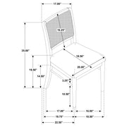 Arini 5-piece Extension Leaf Dining Table Set Sand Wash and Black - 108931-S5B