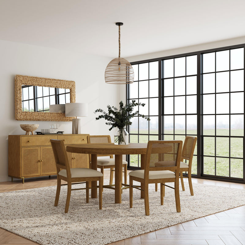 Arini 5-piece Round Dining Room Table Set Sand Wash - 108930-S5W