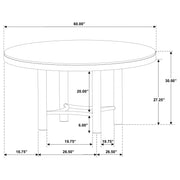 Arini 5-piece Round Dining Room Table Set Sand Wash - 108930-S5W