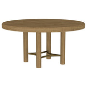 Arini 5-piece Round Dining Table Set Sand Wash and Black - 108930-S5B