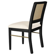 Arini 5-piece Round Dining Table Set Sand Wash and Black - 108930-S5B