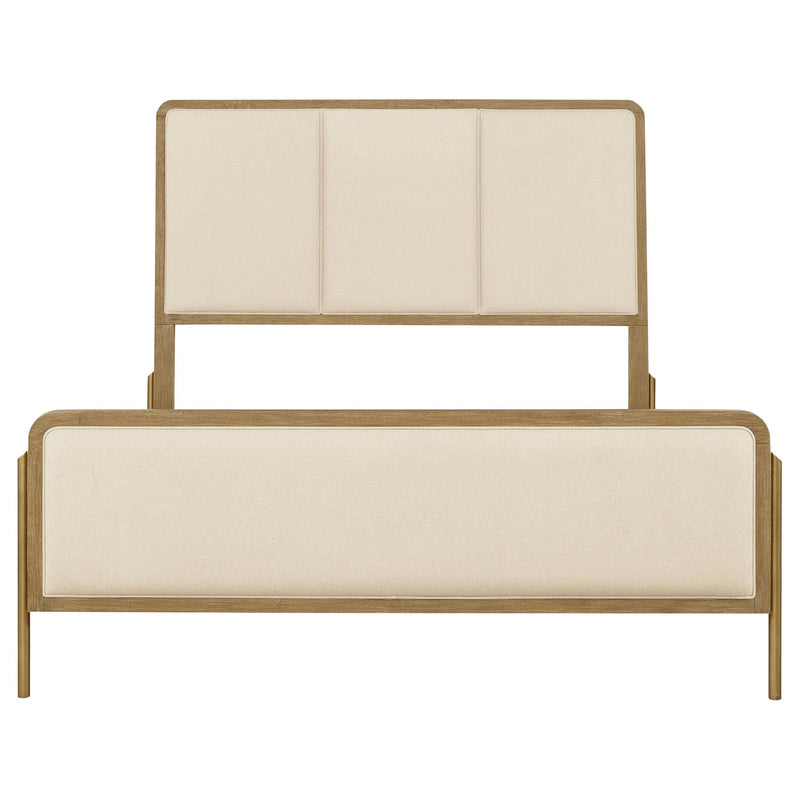 Arini 56-inch California King Panel Bed Cream and Sand Wash - 224301KWCRM