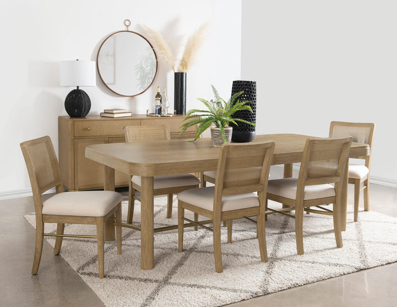 Arini 7-piece Extension Leaf Dining Table Set Sand Wash - 108931-S7W