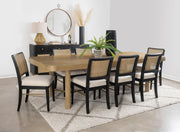 Arini 9-piece Extension Leaf Dining Table Set Sand Wash and Black - 108931-S9B
