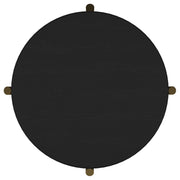 Arini Round End Side Table With Storage Shelf Black - 706197