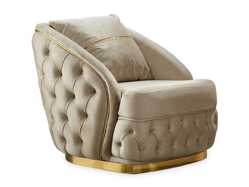 Arizona 28" Wide Tufted Armchair - Accent Chairs