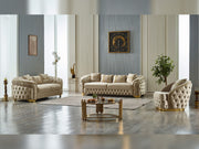Arizona 3-pieces (Sofa & Loveseat & Chair) Livingroom Set Beige in Beige - 101-ARI-ANK529-321