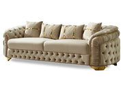 Arizona 3-pieces (Sofa & Loveseat & Chair) Livingroom Set Beige in Beige - 101-ARI-ANK529-321