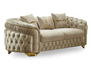Arizona 3-pieces (Sofa & Loveseat & Chair) Livingroom Set Beige in Beige - 101-ARI-ANK529-321