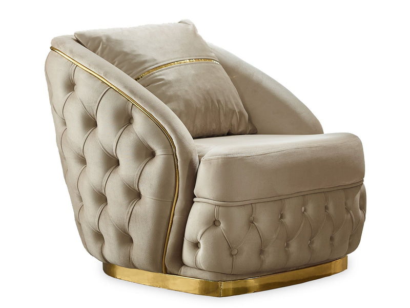 Arizona 3-pieces (Sofa & Loveseat & Chair) Livingroom Set Beige in Beige - 101-ARI-ANK529-321