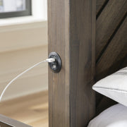 Arkenton Grayish Brown King Panel Bed, Dresser and Mirror - B786B8