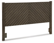 Arkenton Grayish Brown King Panel Bed, Dresser and Mirror - B786B8