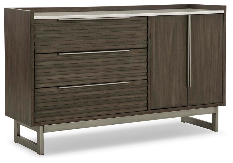 Arkenton Grayish Brown/White Dresser - B786-31