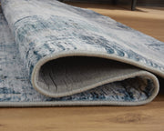 Arlenmont Blue/White/Brown 5' x 7' Memory Foam Area Rug - R407482