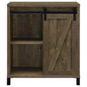 Arlington Sliding Door Home Bar Wine Cabinet Rustic Oak - 182852