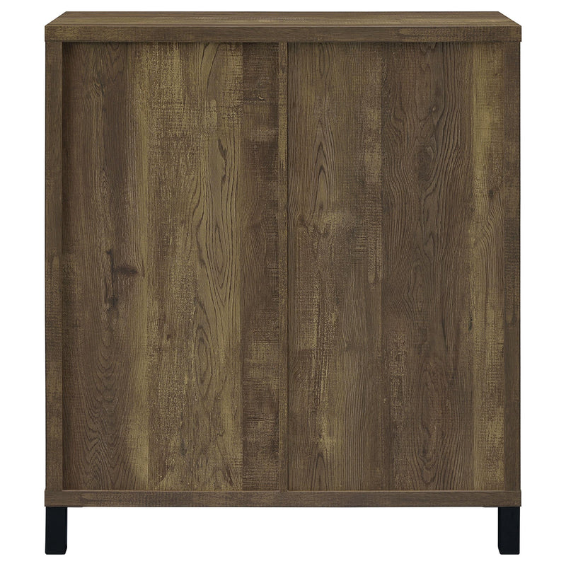 Arlington Sliding Door Home Bar Wine Cabinet Rustic Oak - 182852