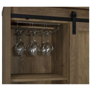 Arlington Sliding Door Home Bar Wine Cabinet Rustic Oak - 182852