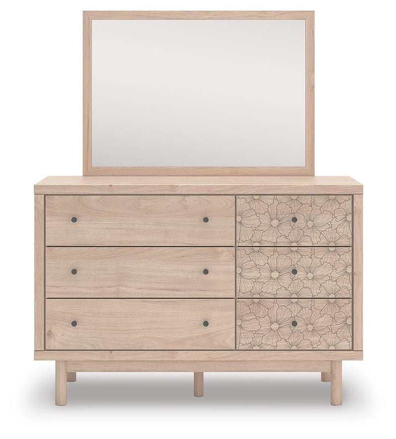 Arloster Tan Dresser and Mirror - PCB1566B1