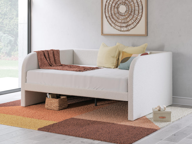 Arloster Tan/White Full Upholstered Day Bed - PCB1566B10