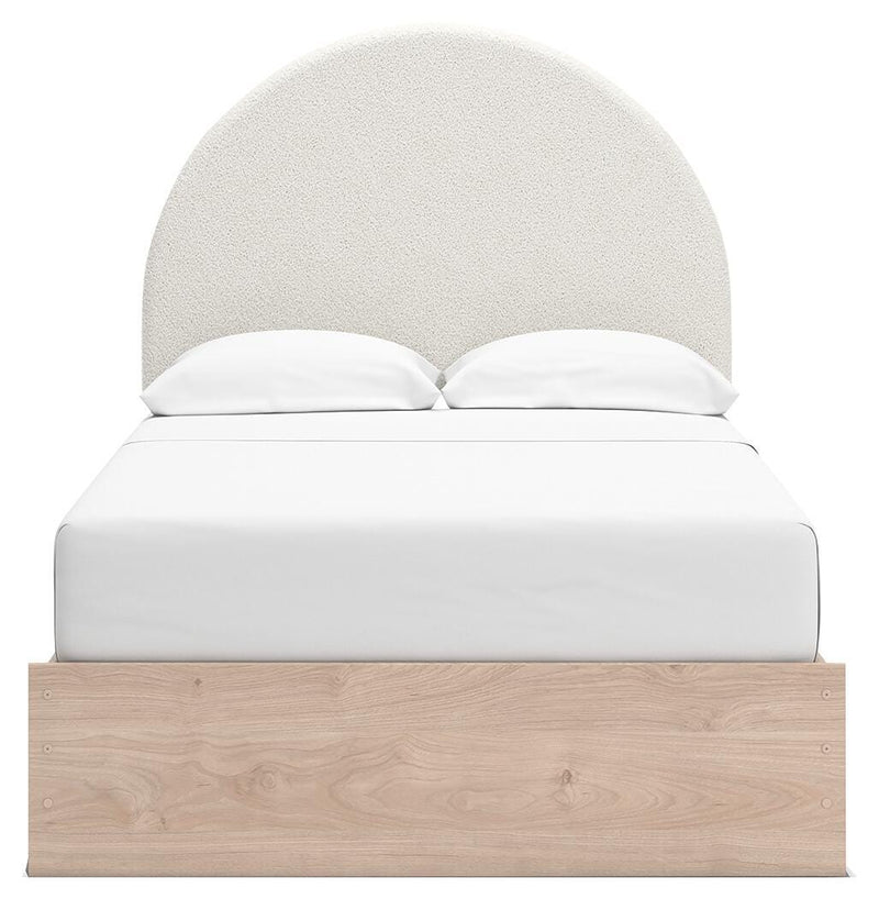 Arloster Tan/White Full Upholstered Panel Bed - PCB1566B3