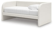 Arloster Tan/White Twin Upholstered Day Bed - PCB1566B8