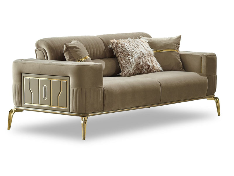 Armoni 3-pieces (Sofa & Loveseat & Chair) Livingroom Set Beige in Beige - 101-ARM-LV260-321