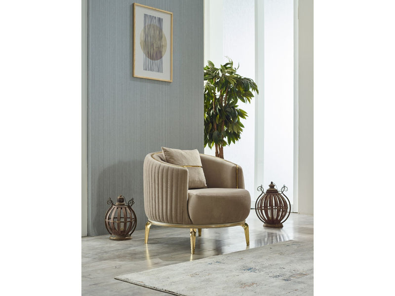 Armoni 3-pieces (Sofa & Loveseat & Chair) Livingroom Set Beige in Beige - 101-ARM-LV260-321