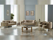 Armoni 4 pieces (2 Sofa & 2 Chair) Livingroom Set Beige in Beige - 101-ARM-LV260-3311